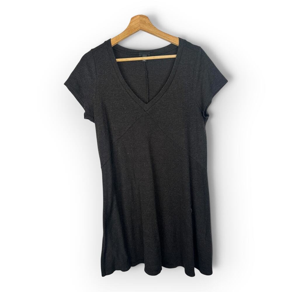 Torrid size 1X Gray Heathered Soft Knit V Neck Swing Dress Curvy Chic Stretch
